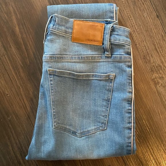 J. Crew TALL Toothpick Jeans with Pale Pink Satin Piping high rise - Picture 2 of 6